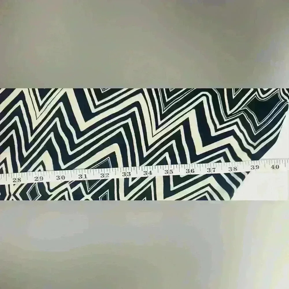 Express Silk Blouson Dress, Women’s Size Small, Geometric Black & Cream, Y2K - Picture 10 of 16